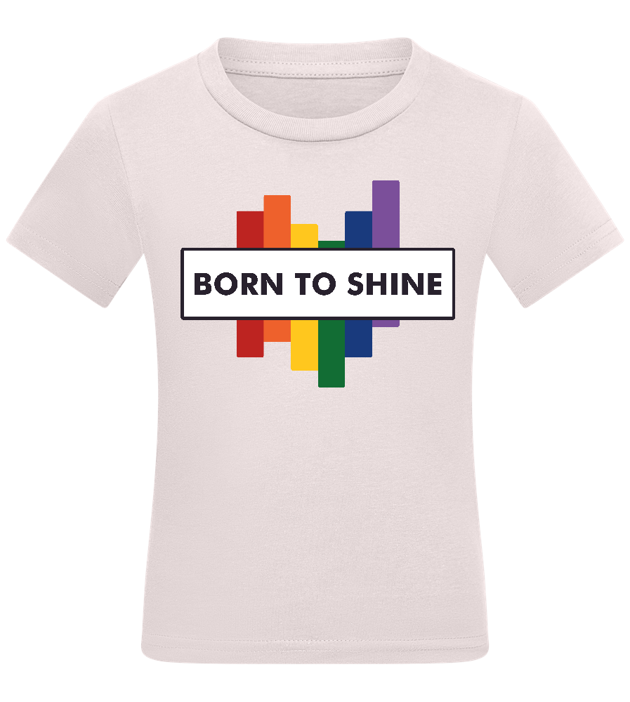 Born To Shine Rainbow Design - Comfort kids fitted t-shirt_LIGHT PINK_front