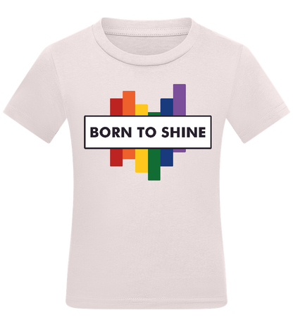 Born To Shine Rainbow Design - Comfort kids fitted t-shirt_LIGHT PINK_front