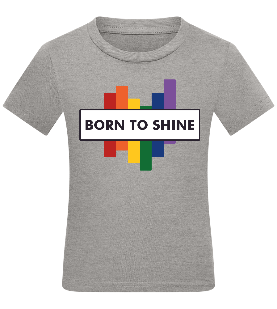 Born To Shine Rainbow Design - Comfort kids fitted t-shirt_ORION GREY_front