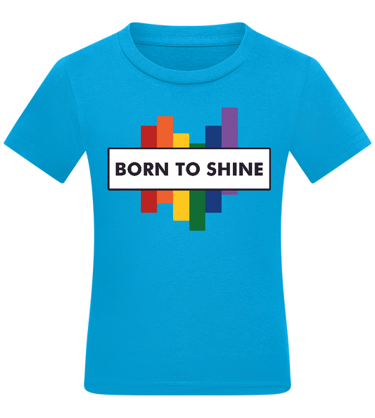 Born To Shine Rainbow Design - Comfort kids fitted t-shirt_TURQUOISE_front