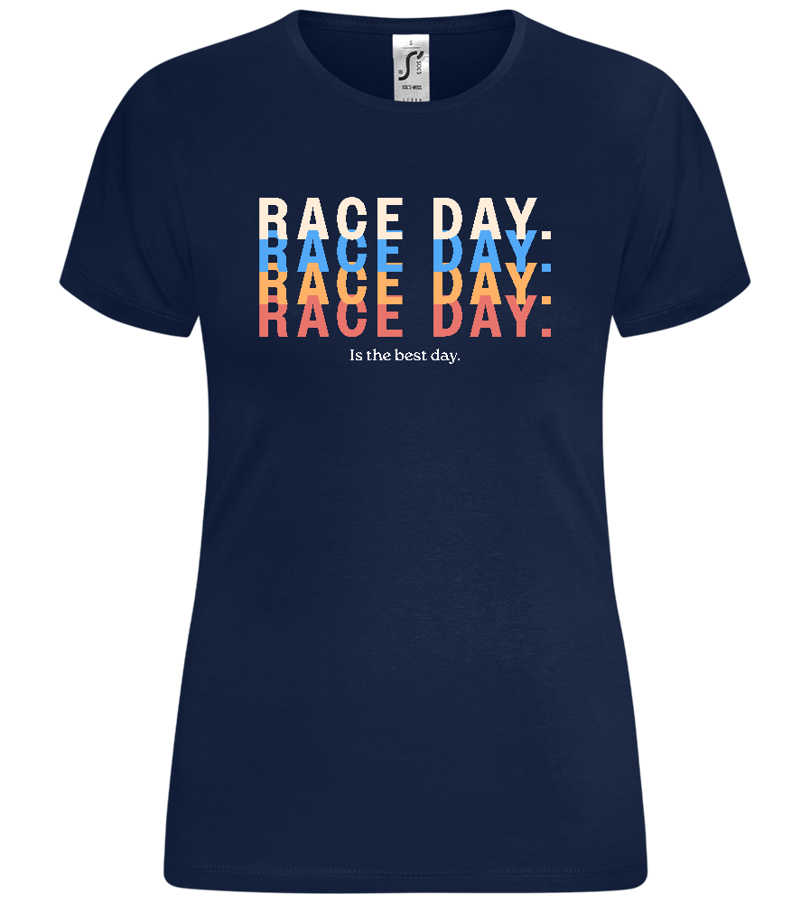 Race Day Best Day Design - Comfort women's t-shirt_MARINE_front