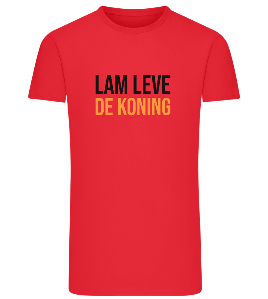 Lam Leve de Koning Design - Comfort men's fitted t-shirt_BRIGHT RED_front