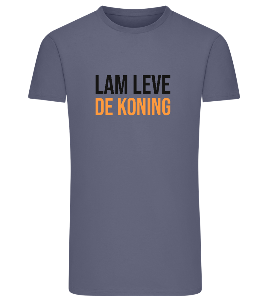 Lam Leve de Koning Design - Comfort men's fitted t-shirt_DENIM_front