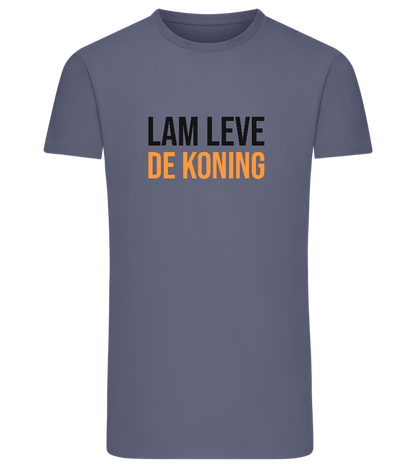 Lam Leve de Koning Design - Comfort men's fitted t-shirt_DENIM_front