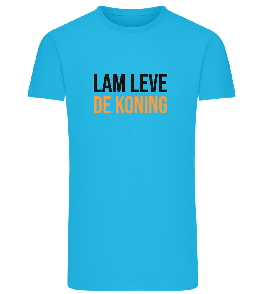 Lam Leve de Koning Design - Comfort men's fitted t-shirt_TURQUOISE_front