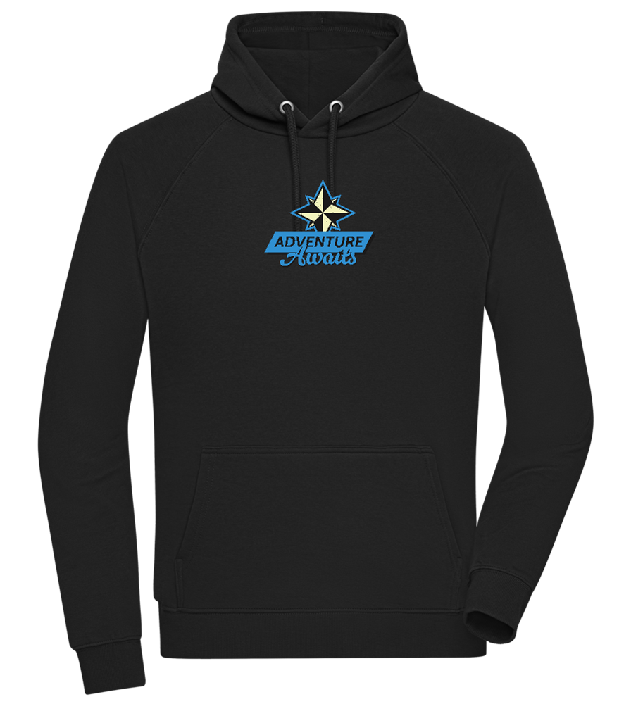 Adventure Awaits Design - Comfort unisex hoodie_BLACK_front