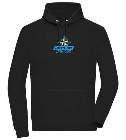 Adventure Awaits Design - Comfort unisex hoodie_BLACK_front