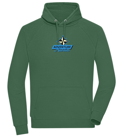 Adventure Awaits Design - Comfort unisex hoodie_GREEN BOTTLE_front