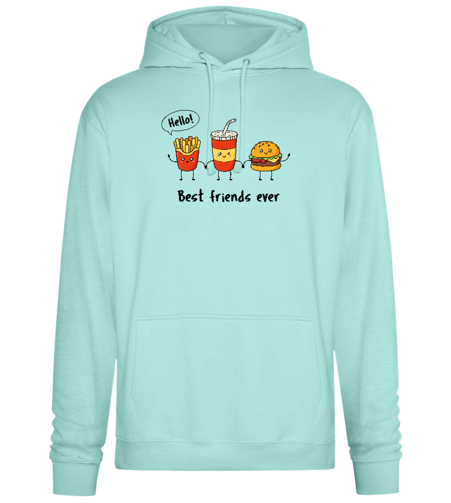 Best Friends Ever Food Design - Premium Essential Unisex Hoodie_ARCTIC BLUE_front