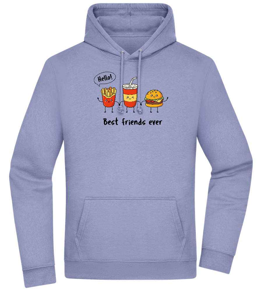 Best Friends Ever Food Design - Premium Essential Unisex Hoodie_BLUE_front