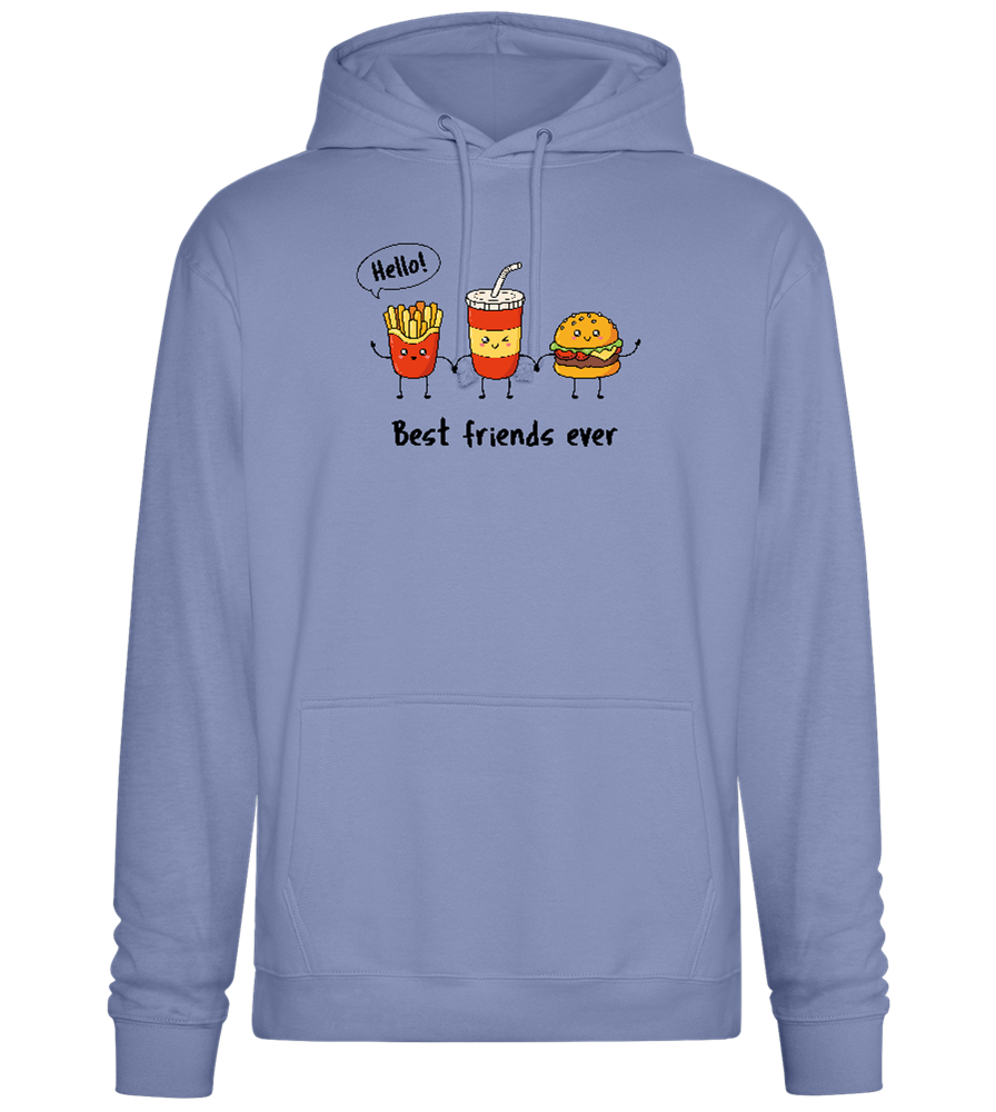 Best Friends Ever Food Design - Premium Essential Unisex Hoodie_BLUE_front