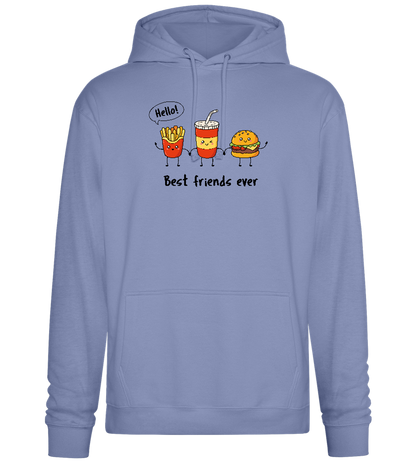 Best Friends Ever Food Design - Premium Essential Unisex Hoodie_BLUE_front