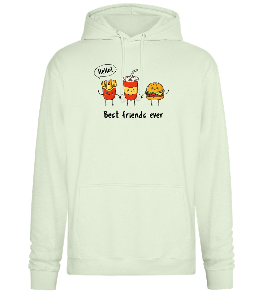 Best Friends Ever Food Design - Premium Essential Unisex Hoodie_CREAMY GREEN_front