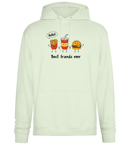 Best Friends Ever Food Design - Premium Essential Unisex Hoodie_CREAMY GREEN_front