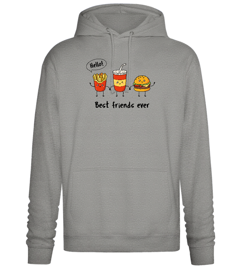 Best Friends Ever Food Design - Premium Essential Unisex Hoodie_ORION GREY II_front