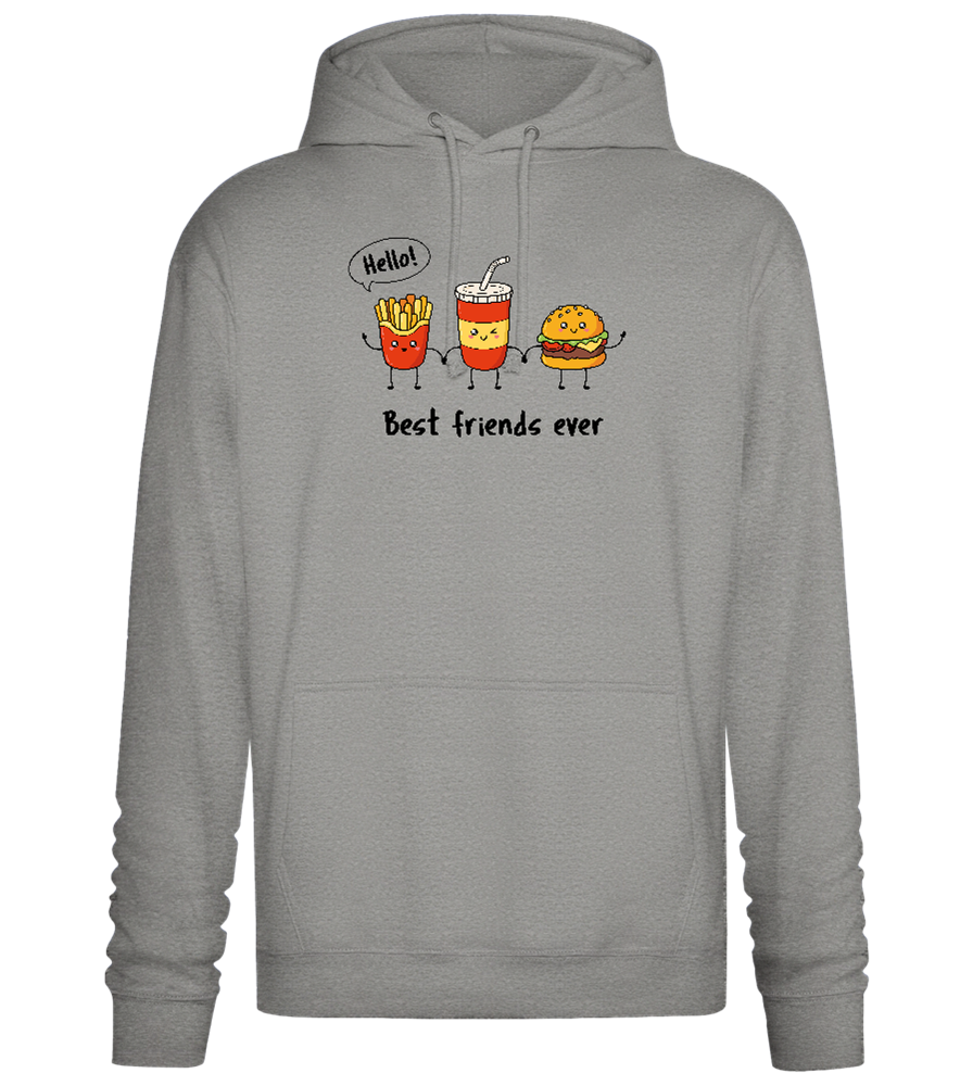 Best Friends Ever Food Design - Premium Essential Unisex Hoodie_ORION GREY II_front