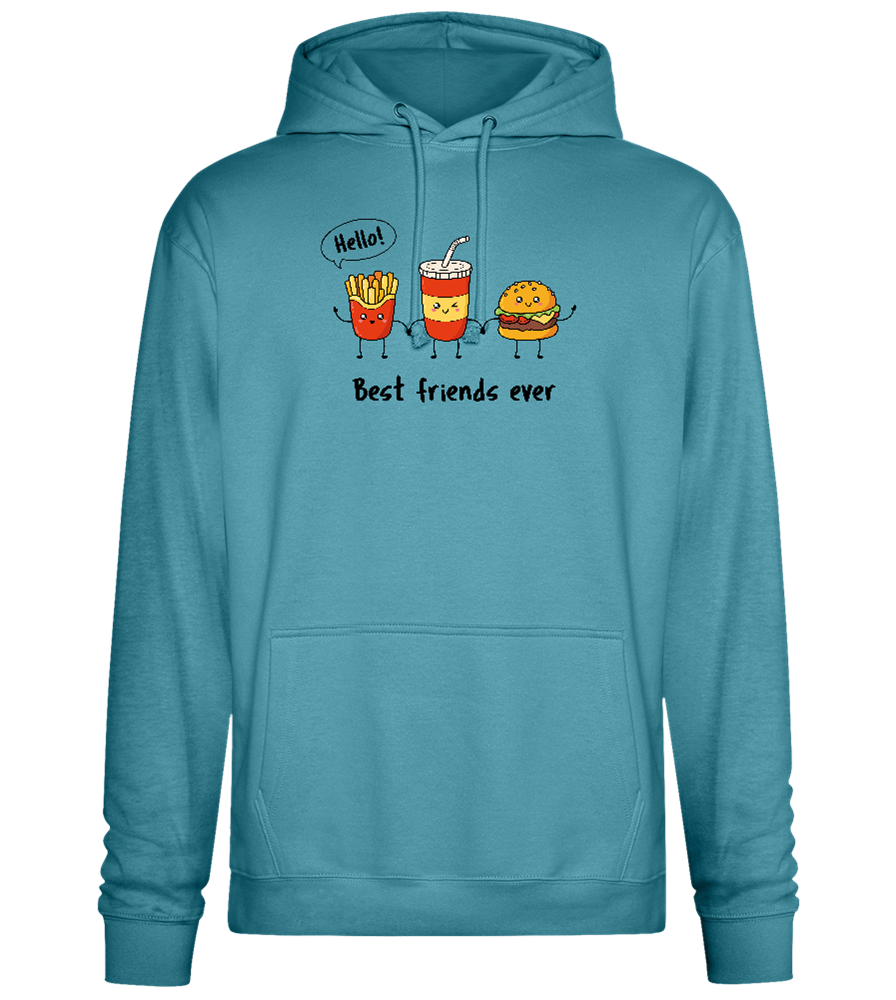 Best Friends Ever Food Design - Premium Essential Unisex Hoodie_POOL BLUE_front