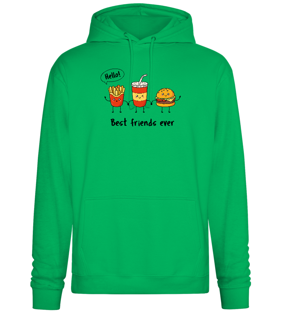 Best Friends Ever Food Design - Premium Essential Unisex Hoodie_SPRING GREEN_front