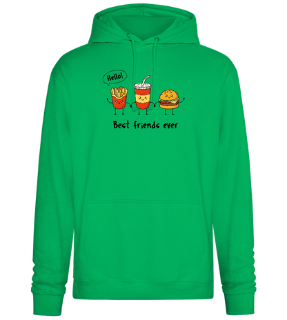 Best Friends Ever Food Design - Premium Essential Unisex Hoodie_SPRING GREEN_front