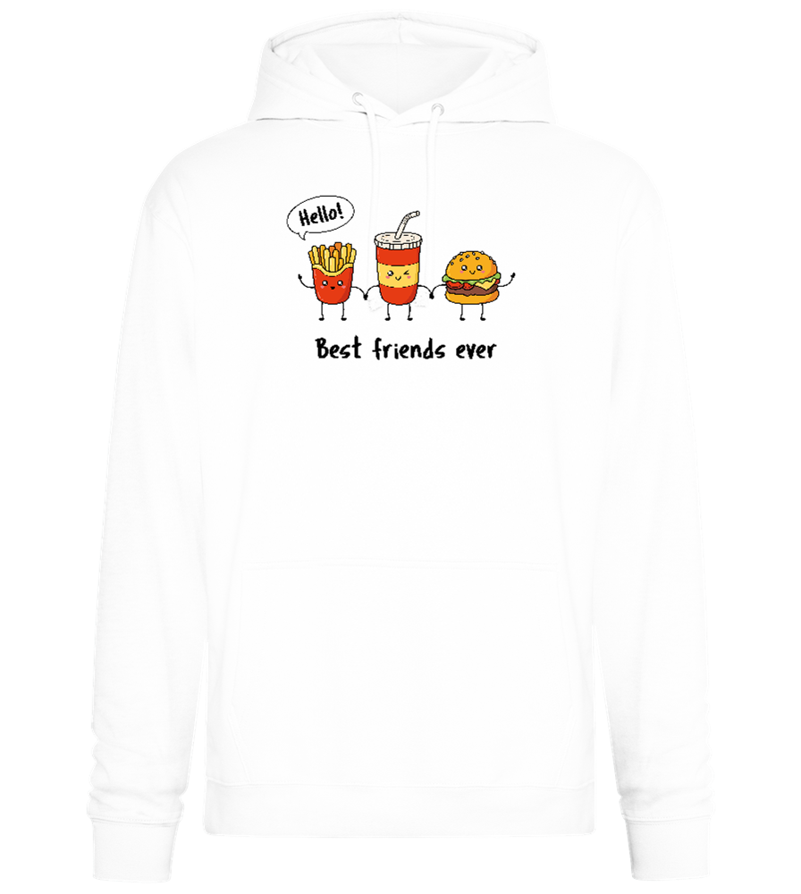 Best Friends Ever Food Design - Premium Essential Unisex Hoodie_WHITE_front