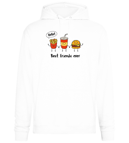 Best Friends Ever Food Design - Premium Essential Unisex Hoodie_WHITE_front