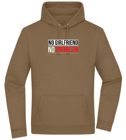 No Girlfriend No Problem Design - Premium Essential Unisex Hoodie_ARMY_front