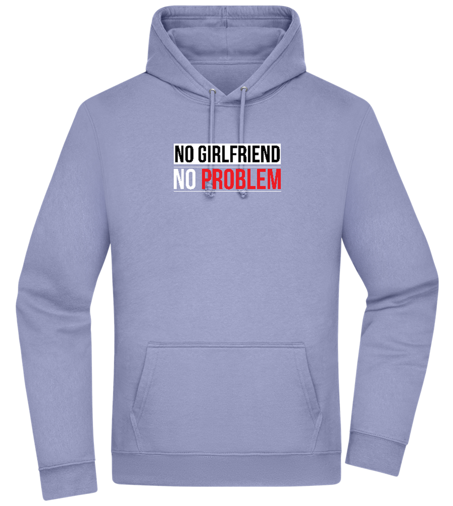 No Girlfriend No Problem Design - Premium Essential Unisex Hoodie_BLUE_front