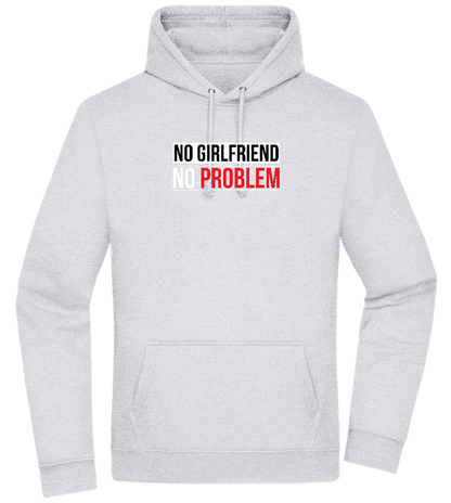 No Girlfriend No Problem Design - Premium Essential Unisex Hoodie_ORION GREY II_front