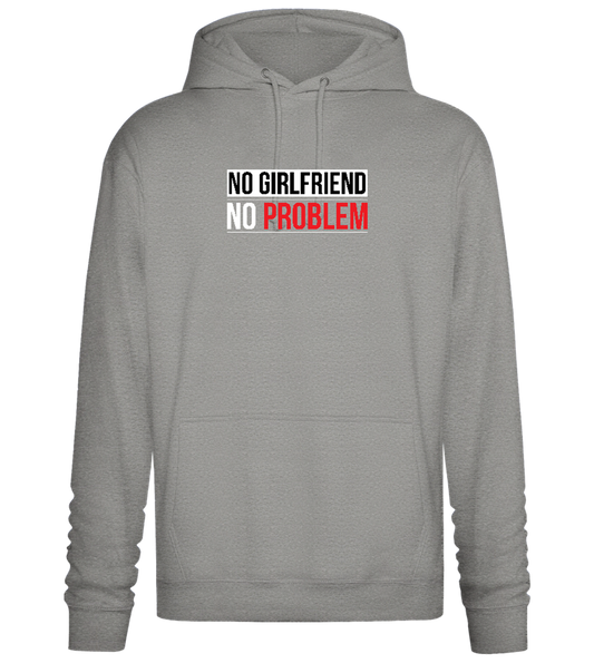 No Girlfriend No Problem Design - Premium Essential Unisex Hoodie_ORION GREY II_front