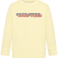 Good Vibes Rainbow Design - Comfort Kids Sweater_AMARELO CLARO_front