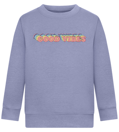 Good Vibes Rainbow Design - Comfort Kids Sweater_BLUE_front