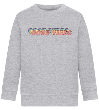 Good Vibes Rainbow Design - Comfort Kids Sweater_ORION GREY II_front