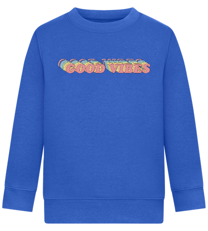 Good Vibes Rainbow Design - Comfort Kids Sweater_ROYAL_front