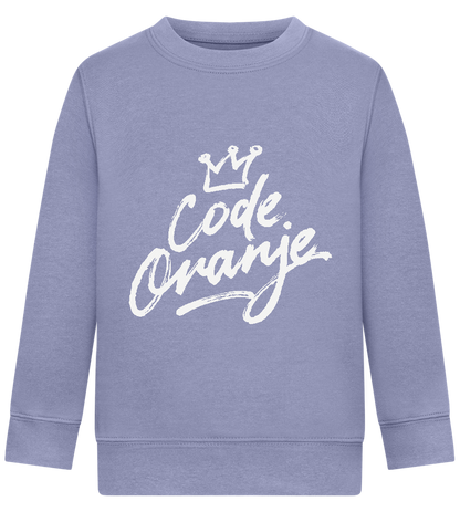 Code Oranje Kroontje Design - Comfort Kids Sweater_BLUE_front