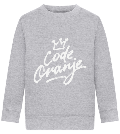 Code Oranje Kroontje Design - Comfort Kids Sweater_ORION GREY II_front