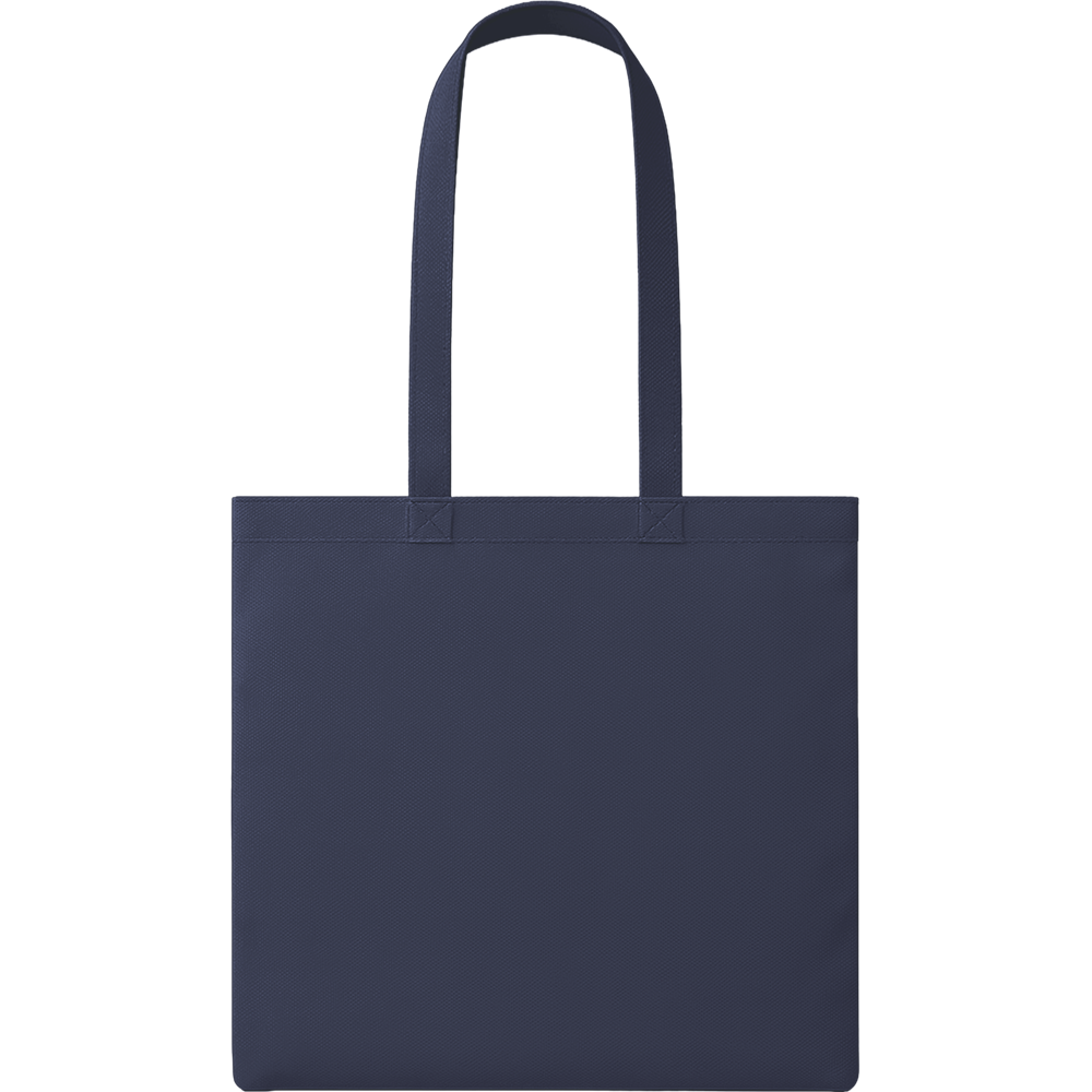 Nonwoven Shopping Bag with Long Handles_BLUE_front