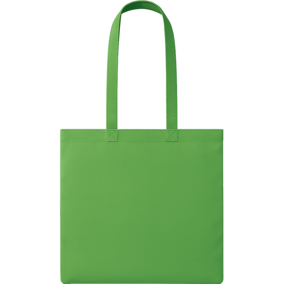 Nonwoven Shopping Bag with Long Handles_GREEN_front