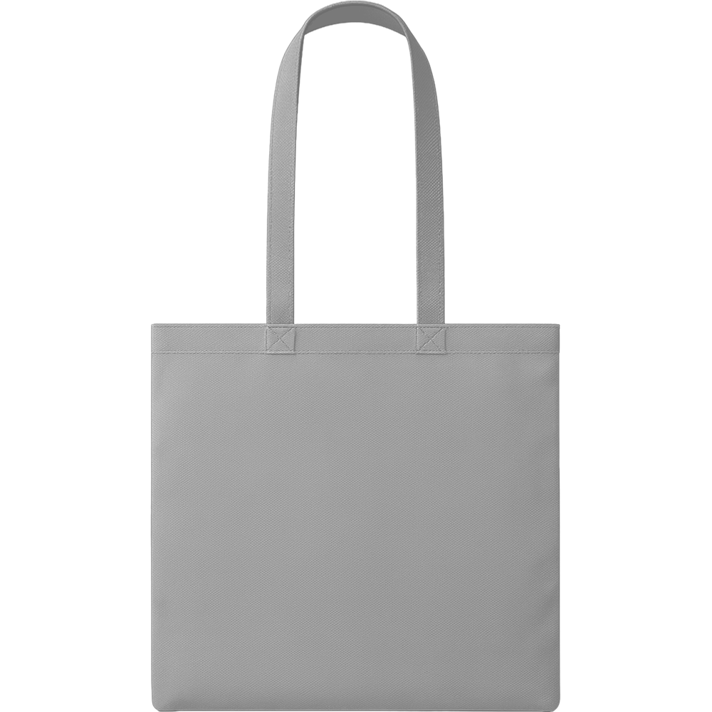 Nonwoven Shopping Bag with Long Handles_GREY_front