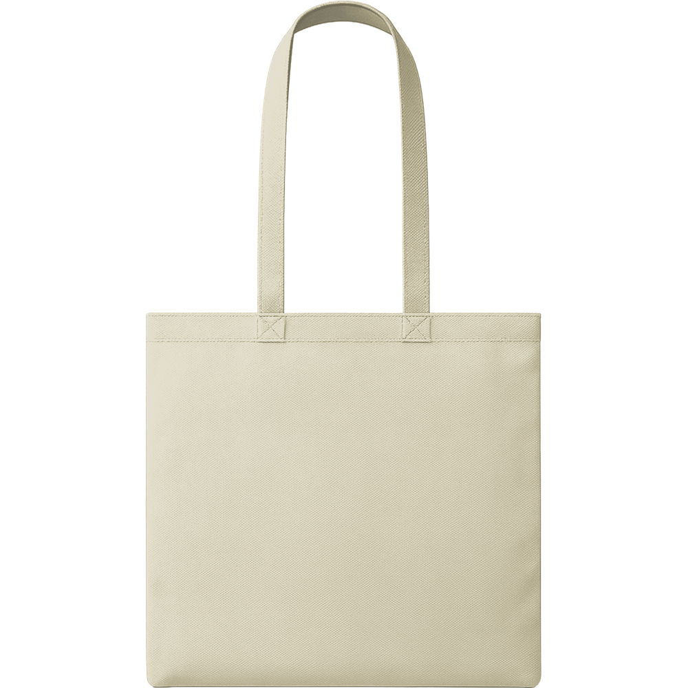 Nonwoven Shopping Bag with Long Handles_IVORY_front