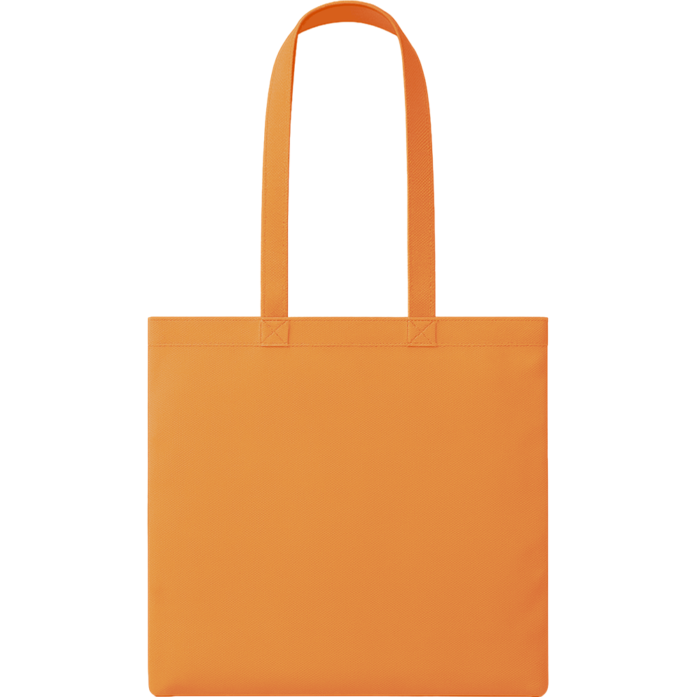 Nonwoven Shopping Bag with Long Handles_ORANGE_front