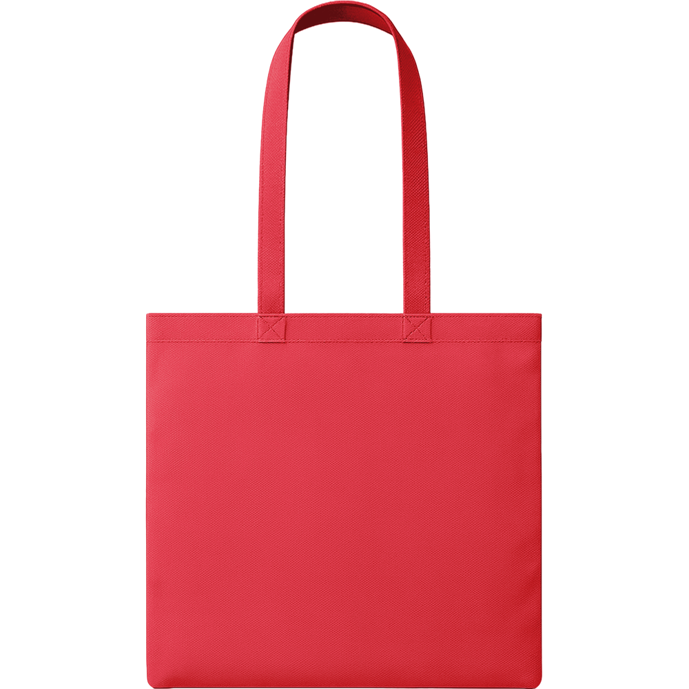 Nonwoven Shopping Bag with Long Handles_RED_front