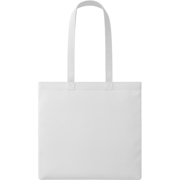 Nonwoven Shopping Bag with Long Handles_WHITE_front