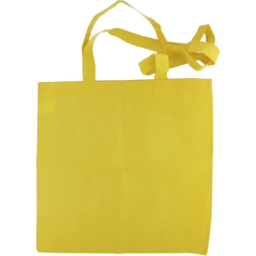 Nonwoven Shopping Bag with Long Handles_YELLOW_front