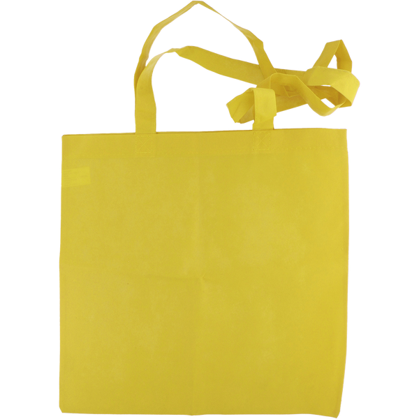 Nonwoven Shopping Bag with Long Handles_YELLOW_front