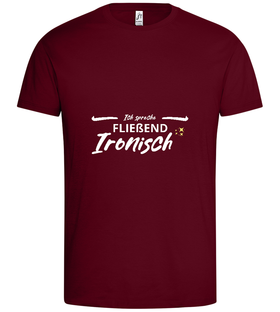 Fluently Ironic Design - Premium men's t-shirt_CHILE_front