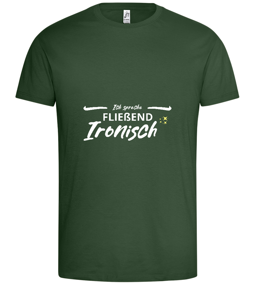 Fluently Ironic Design - Premium men's t-shirt_GREEN BOTTLE_front