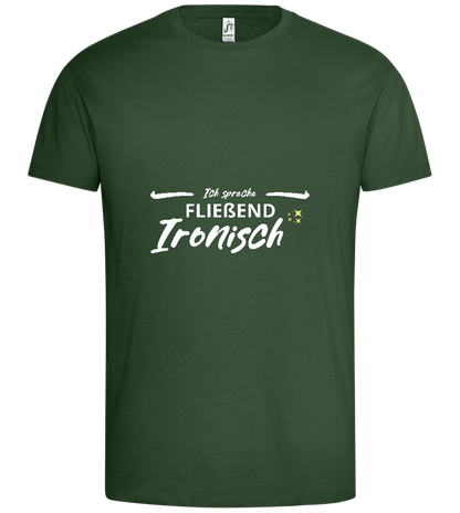 Fluently Ironic Design - Premium men's t-shirt_GREEN BOTTLE_front