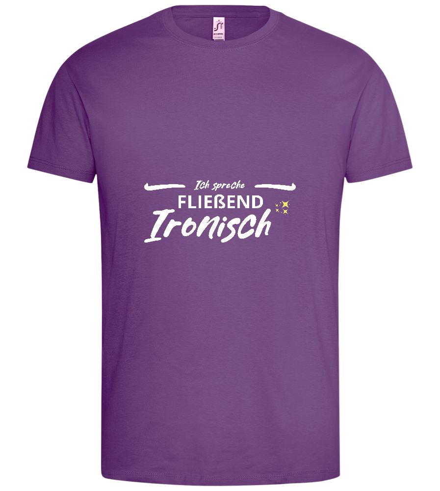 Fluently Ironic Design - Premium men's t-shirt_LIGHT PURPLE_front