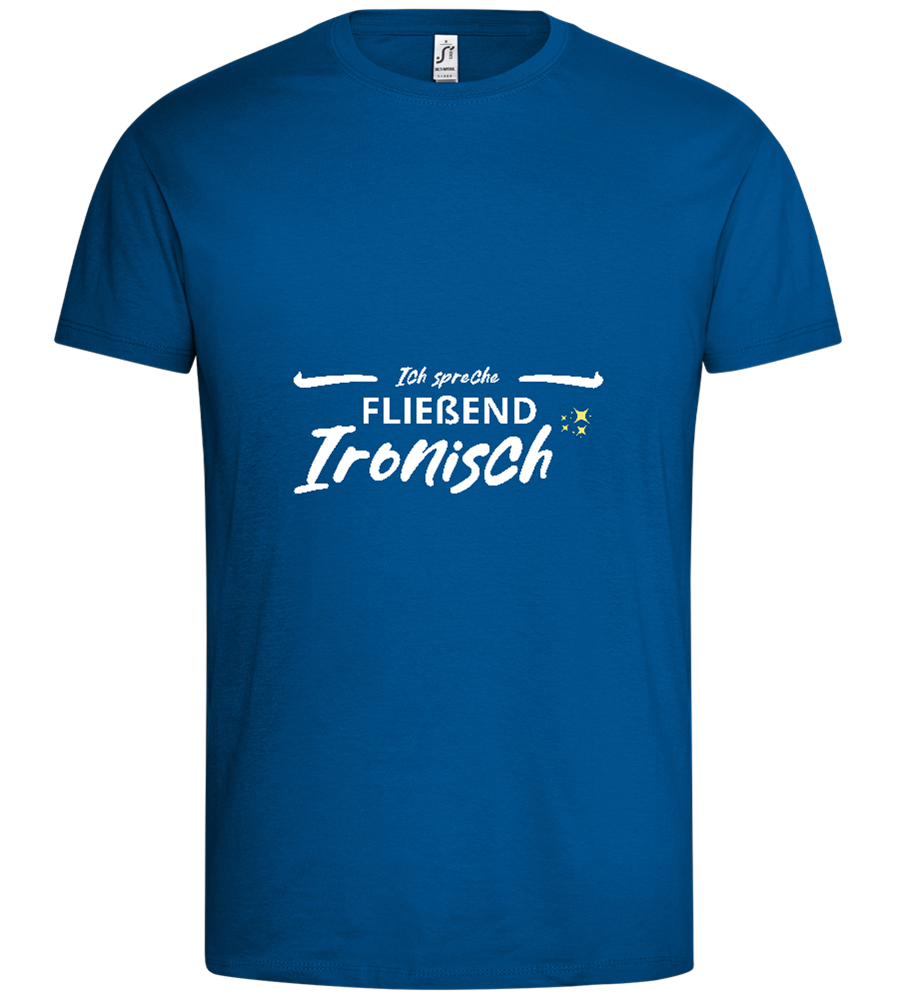 Fluently Ironic Design - Premium men's t-shirt_ROYAL_front