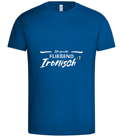 Fluently Ironic Design - Premium men's t-shirt_ROYAL_front